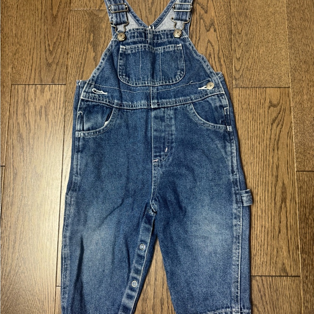 Vintage Carter's Classic Denim Overall Pants in Blue size 18M